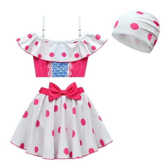 Toddler Girls Swimsuit Two Pieces Ruffle Bathing Suit BO Peep Tankini Swimwear