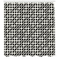thumbnail image 3 of Ambesonne Black and White Shower Curtain, Rounded Circles, 69"Wx75"L, Black Off White, 3 of 3
