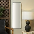 thumbnail image 2 of DecMode 12" x 36" Black Wall Mirror with Thin Frame, 2 of 7