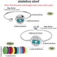 thumbnail image 2 of 1 Box 2 Sets Essential Oil Bracelets Tree of Life Bangle Bracelet with 10Pcs Refill Pads Aromatherapy Diffuser Stainless Steel Adjustable Chain Band Pendant Jewelry for Women Gifts Birthday, 2 of 7