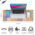 thumbnail image 5 of Long Mouse Pads for Desk,Pioneer Flower Floral Print Pattern Desk Mats on Top Of Desks, Desk Mouse Pad Extra Large with 3mm Non-Slip Base and Stitched Edge for Gaming,Office,Work,Home 31.5"x11.8", 5 of 6