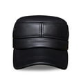 thumbnail image 3 of Men's Genuine Leather Baseball Cap Brand New Russian Warm Real Leather Golf Caps Hats ,Classic Design, 3 of 7