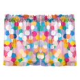 thumbnail image 7 of Yayeee Kitchen Curtains Tier Pair Light Filtering 27"x36" Rod Pocket Short Cafe Window Panel, Purple Colorful Circles, 7 of 7