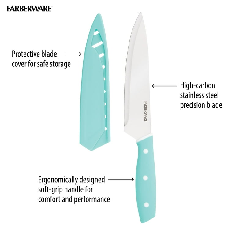 Farberware Precise Slice & Dice Knife - Turquoise Handle - Shop