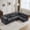 Gray, variant on Compression Mahjong Sofa,Convertible Floor Sofa Bed,DIY Boneless Modular Sectional Sofa,No Assembly Required,Circle Fleece Fabric,Oversized 4 Seater with 4 Pillows (Light Gray)