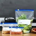 thumbnail image 6 of kkbbma under $5 25 Pack Reusable Food Storage Bags Washable - Reusable Dishwasher Safe Freezer Bags Plastic Free Bags for Veggie Salad Travel Kitchen, 6 of 7