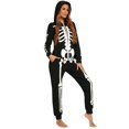 thumbnail image 6 of Family Halloween Skeleton Pajamas Zipper Hooded Jumpsuit Matching Family Pjs Sleepwear Onesie for Couples Women Men Kids, 6 of 8