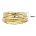 thumbnail image 4 of KoolJewelry Minimalist 14k Yellow Gold 7.5 mm Diamond-cut Stacked Coil Ring (size 8), 4 of 5