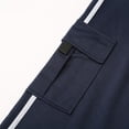thumbnail image 6 of YWDJ Sweatpants for Men Jogger Men Striped Belt Placket Zipper Decoration Personality Small Foot Pocket Casual Pants Navy XS, 6 of 8