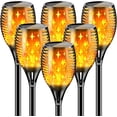 thumbnail image 1 of 43'' Large Solar Torch Light Flickering Flames, Waterproof Outdoor Decoration Light for Yard Driveway, 6 Pack, 1 of 13