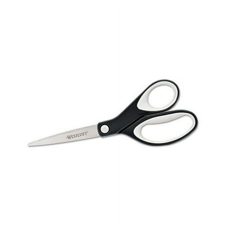 UPC: 0884116087779 | KleenEarth Soft Handle Scissors 8 Long 3.25 Cut Length Black/Gray Straight Handle