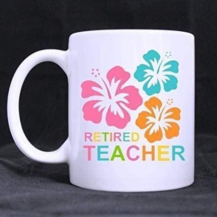 

Retired Teacher Elegance Colorful Flowers Coffee Mug 11OZ Coffee Mug