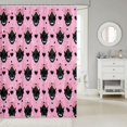 thumbnail image 2 of Manfei Coquette Bowtie Shower Curtain 72Wx78L,Halloween Skull Print Bath Curtain, 2 of 5