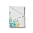 thumbnail image 2 of Chill Soft Flannel Fleece Throw Blanket, Ocean Inspired Sun Sea Water Drops Color Blots Summer Holiday Beach, Cozy Plush for Indoor and Outdoor Use, 70" x 90", Turquoise Yellow Pink, by Ambesonne, 2 of 5