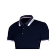 thumbnail image 4 of Sunloudy Hombres Verano Slim Fit Camisa, Contraste Color Solapa Manga Corta Casual Tops para Novio, Marido, Padre Sunloudy moda, 4 of 6