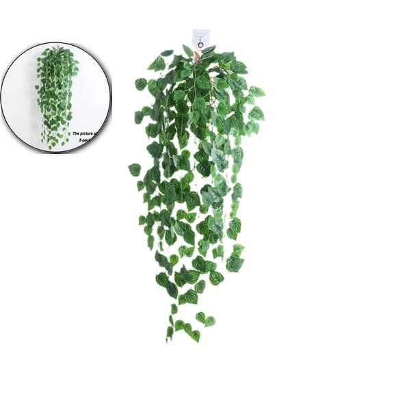 37.4 Inch Artificial Hanging Vine with Hook – Realistic Fake Ivy & Grape Leaf Garland for Wall Decor – Silk-Like Faux Greenery for Indoor Outdoor, Wedding, Office & Home