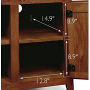 Leick Home 4-Door Mission Solid Wood TV Stand for 65 TVs, Entertainment Console with Storage, Russet