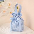 thumbnail image 3 of Wedding Candy Bag Portable Drawstring Wedding Party Gift Goodie Candy Packing Bag Embossed Flower Gift Storage Bag, 3 of 4