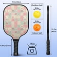 thumbnail image 3 of Pickleball Paddles Set,Pioneer Flower Floral Print Pattern Fiberglass Surface Pickleball Racket Set with 2 Indoor Outdoor Pickleball Balls and Pickleball Bag,Pickle-ball Equipment, 3 of 6
