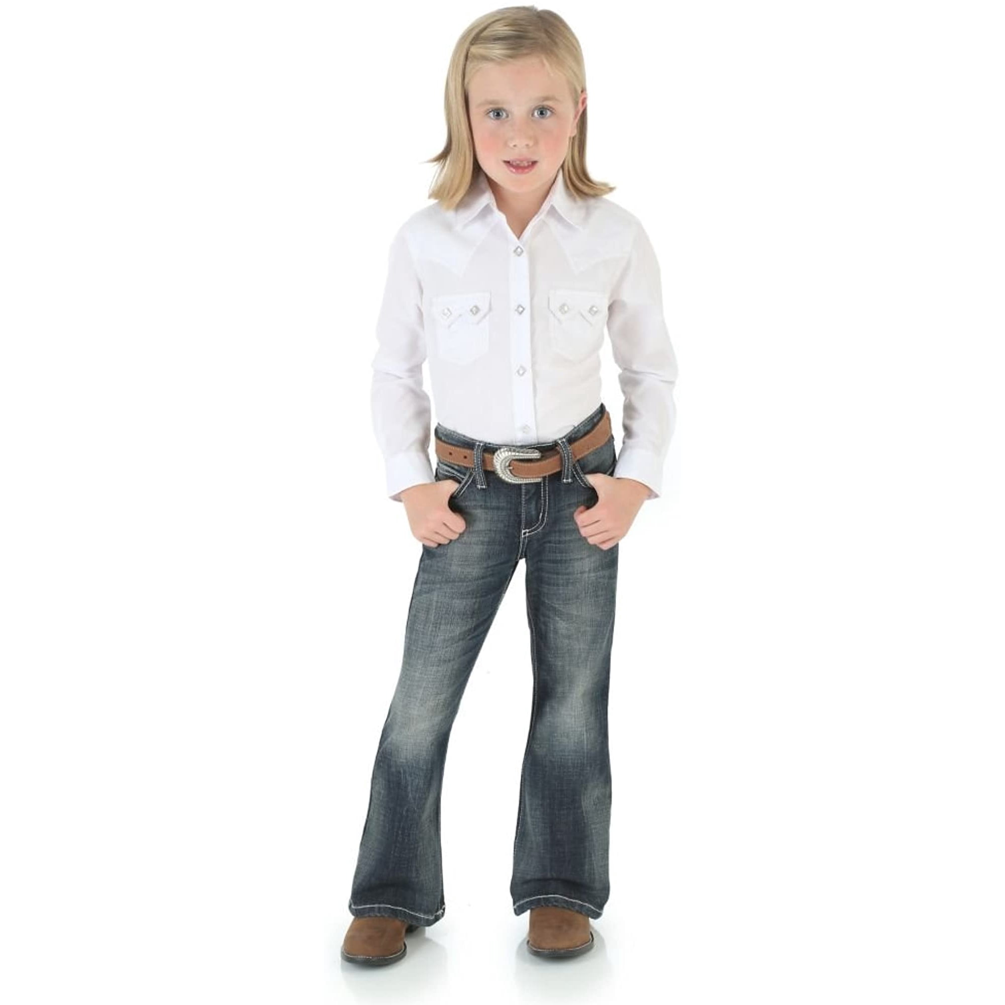 Wrangler Girls Premium Patch Thick Stitch Bootcut Jeans - 09Mwgdr | Walmart  Canada