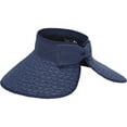 thumbnail image 2 of MAGID WOMEN'S PAPER STRAW ROLL UP SUN VISOR WITH BOW VELCRO, 2 of 3