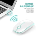 thumbnail image 2 of Jelly Comb 2.4G Slim Wireless Mouse with Nano Receiver (White and Green), 2 of 7