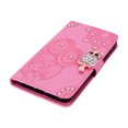 thumbnail image 3 of Feishell Samsung S20 Case Owl Pattern Glitter Sparkly Gems Shockproof PU Leather Wallet Cover Flip Stand Card Slots Magnetic Diamond Bling Folio Case for Samsung Galaxy S20, Rosegold, 3 of 7