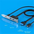 thumbnail image 2 of Adaptador de Panel Frontal USB 3.2 Gen2x2 de 20 Gbps, Conectores USB-C y USB A USB 3.2 Tipo e, Clave A, de 20 y 19 Pines., 2 of 5