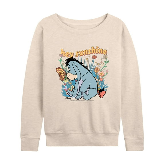 Winnie the Pooh - Butterfly Friends with Eeyore - Women's Lightweight French Terry Long Sleeve Shirt