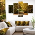 thumbnail image 1 of Route à travers de beaux arbres verts - Paysage Impression sur toile, 1 of 3