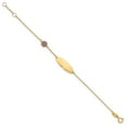 thumbnail image 2 of 14K Yellow Gold & Enamel Flower & Plate with .5In Extender Bracelet, 2 of 7