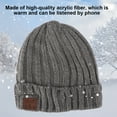 thumbnail image 6 of M216-06 Wireless Bluetooth Knitting Hat Music with Stereo Headphone Heads(Gray), 6 of 8