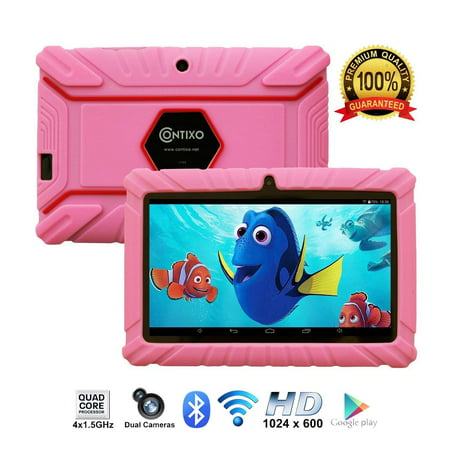 Contixo 7” Kids Tablet K2 | Android 6.0 Bluetooth WiFi Camera for Children Infant Toddlers Kids Parental Control w/Kid-Proof Protective Case (Best Tablet For Outdoor Use)