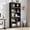 Black 5-Tier 31.5" W, variant on 75" Tall 31.5"W Farmhouse 6-Tier Open Bookcase, Wooden Display Storage Rack with Adjustable Shelves & Anti-Slip Base for Library Balcony Study Home Office