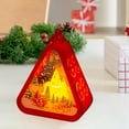 thumbnail image 5 of Uutvery Christmas LED Night Lights,Vintage Night Lights,Christmas Retro Wind Lamp,Glowing Gifts, Window Displays,Christmas Triangular Candle Holders,Snow Globe Lantern Santa Lighted Gifts, 5 of 6