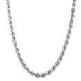 thumbnail image 1 of Sterling Silver 7mm Diamond-cut Polished 8 Sides Rope Chain (Weight: 100.12 Grams, Length: 26 Inches), 1 of 4