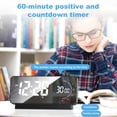 thumbnail image 2 of Reloj Despertador con Temporizador: Reloj de Escritorio Digital Cuenta Atrás con Pilas para Estudio Oficina-Despertadores para Dormitorios Negro, 2 of 5