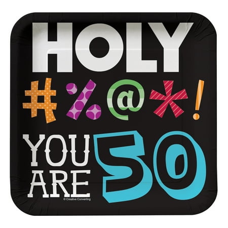 Holy Bleep 50 - Dessert Plate (8 Count)