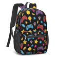 thumbnail image 2 of Game Controller Black Pattern 17" School Backpacks for Teens,Waterproof Oxford Fabric,S-Shape Padded Straps for School,Travel,Hiking,Camping, 2 of 6
