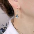 thumbnail image 5 of 1 Pair Sparkling Water Drop Earrings Exquisite Craftsmanship Unique Gift Women's Earrings----Blue--Product code 82957 Blue, 5 of 5
