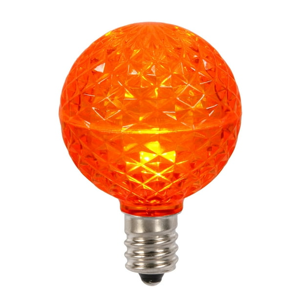 G50 Faceted LED Orange Bulb E17 10/Box