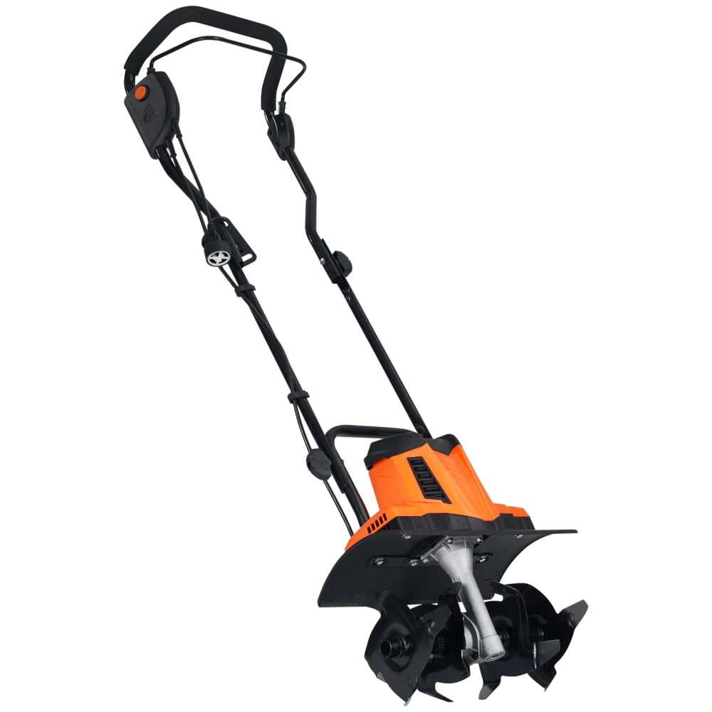 NOBOLEA 10 Amp Electric Tiller, 14" Tilling Width 3.94" Tilling Depth Corded Electric Tiller/Cultivator, Steel Mn Tines, Rototiller for Garden Lawn Soil Digging