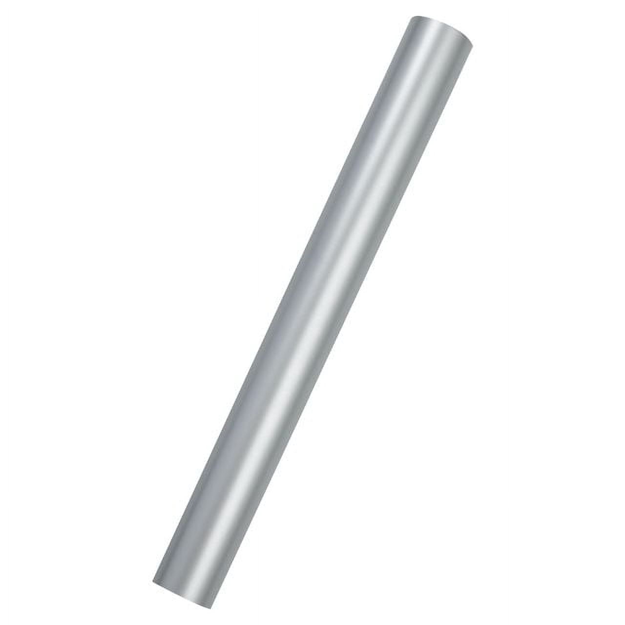 JAM Paper Matte Wrapping Paper, 26.3 Sq ft (17 in x 18 Ft), Silver Foil, 1/Pack