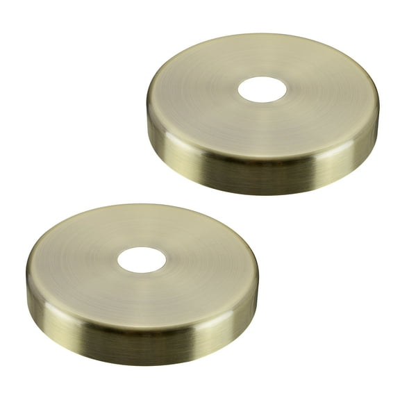 Aspen Creative 21506-42 Antique Brass Contemporary Chandelier Fixture Canopy, 5-1/8" Diameter, 1" Center Hole 2 Sets/Pack