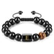 thumbnail image 1 of Con Letras Ajustables De 10Mm, Cuentas De Piedra De Ojo De Tigre De Ónix Negro Natural, Pulsera De Cuerda Trenzada, Regalo Significativo 26 Pulseras Serendint AP006886-16, 1 of 6