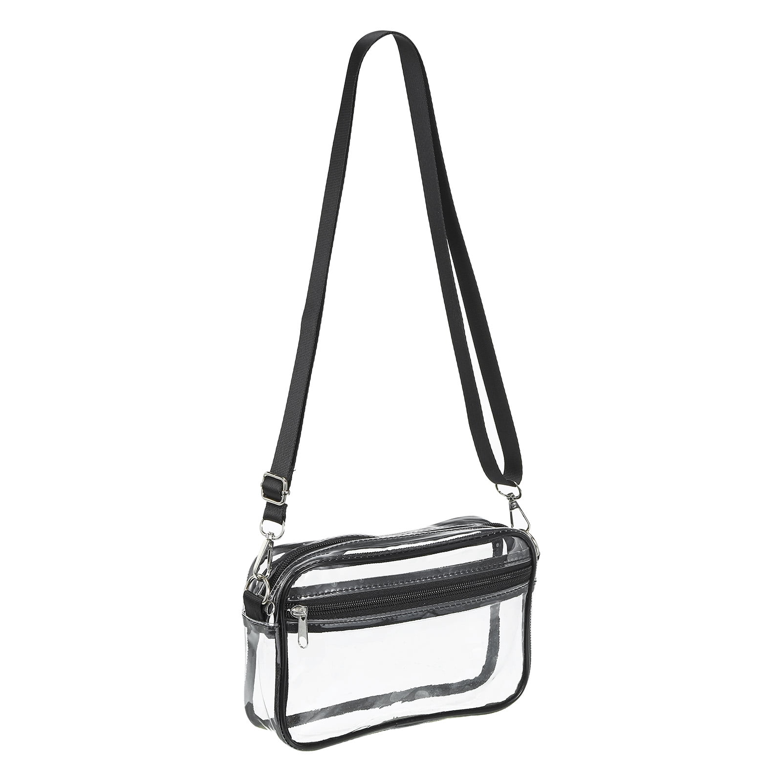 ショルダーバッグ Clear Handle Logo Shoulder Bag Mirro 2 Pcs Clear Crossbody Bag, Shoulder Bag with Zipper for Women