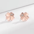 thumbnail image 2 of Four Clover Earrings for Women – With Cubic Zircon, 2 of 3