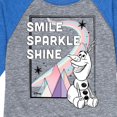 thumbnail image 3 of Frozen 2 - Smile Sparkle Shine - Toddler And Youth Raglan Graphic T-Shirt, 3 of 4