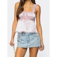 thumbnail image 2 of LMLYSoH Women Babydoll Tank Tops Slim Lace Trim Square Neck Sleeveless Backless Crop Shirt Summer Streetwear, 2 of 7