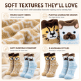 thumbnail image 3 of Girls Micro Cozy Socks, 2 Pack with Playful Ears and Soft Plush Fabric, BROWN, S/M, 3 of 8
